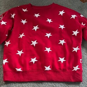 Reflex Red and White Star Sweatshirt